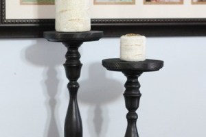 pottery barn knock off candles and holders